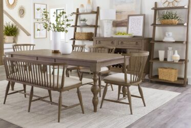 Americana Farmhouse Dusty Taupe 6-Piece Dining Set