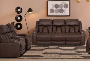 Denali Espresso Power Reclining 2 Piece Sofa & Loveseat Set