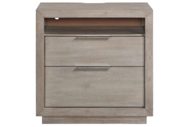 Arcadia Gray 2-Drawer Nightstand