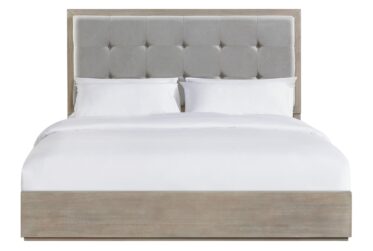Arcadia Gray Upholstered King Bed