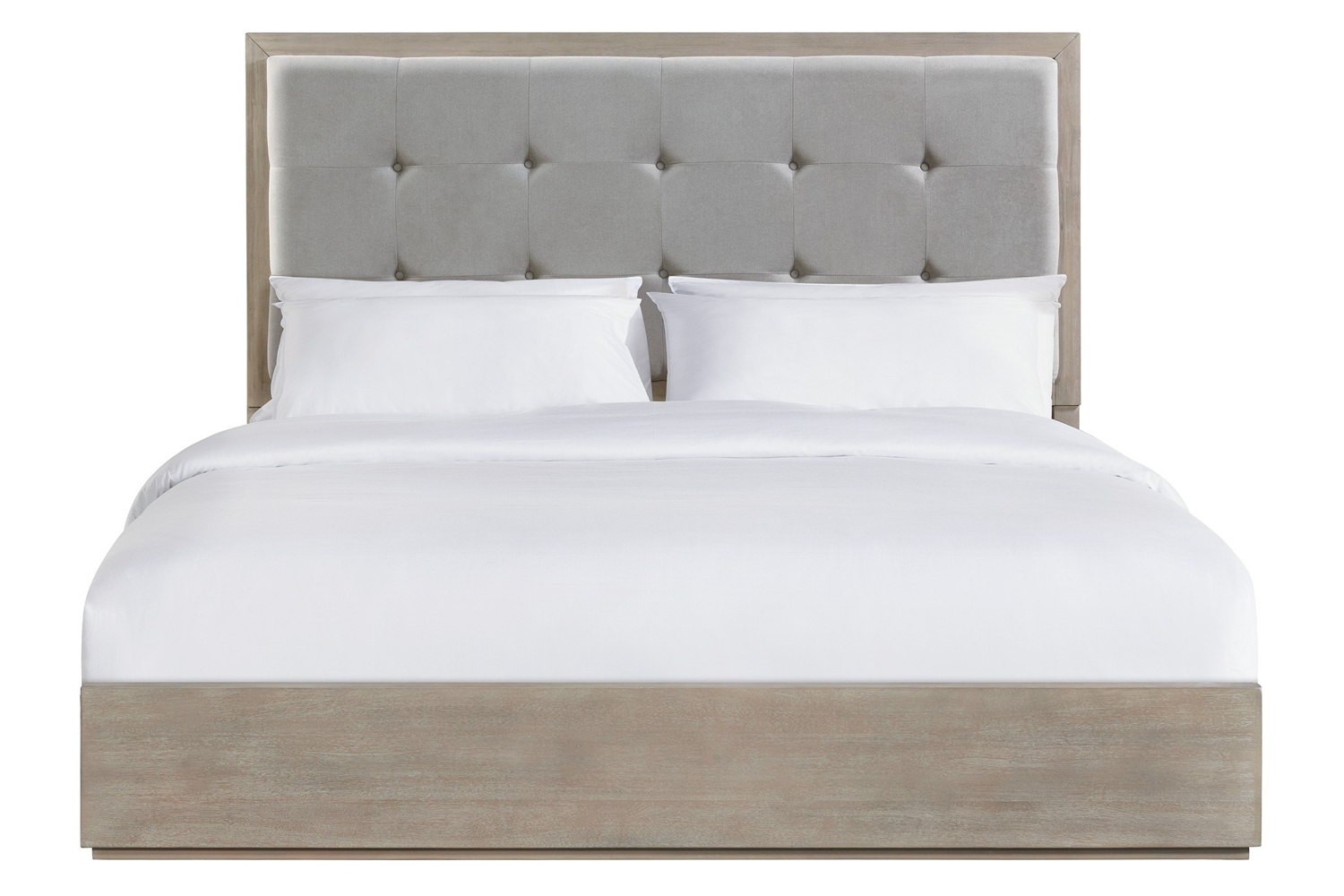 Arcadia Gray Upholstered King Bed