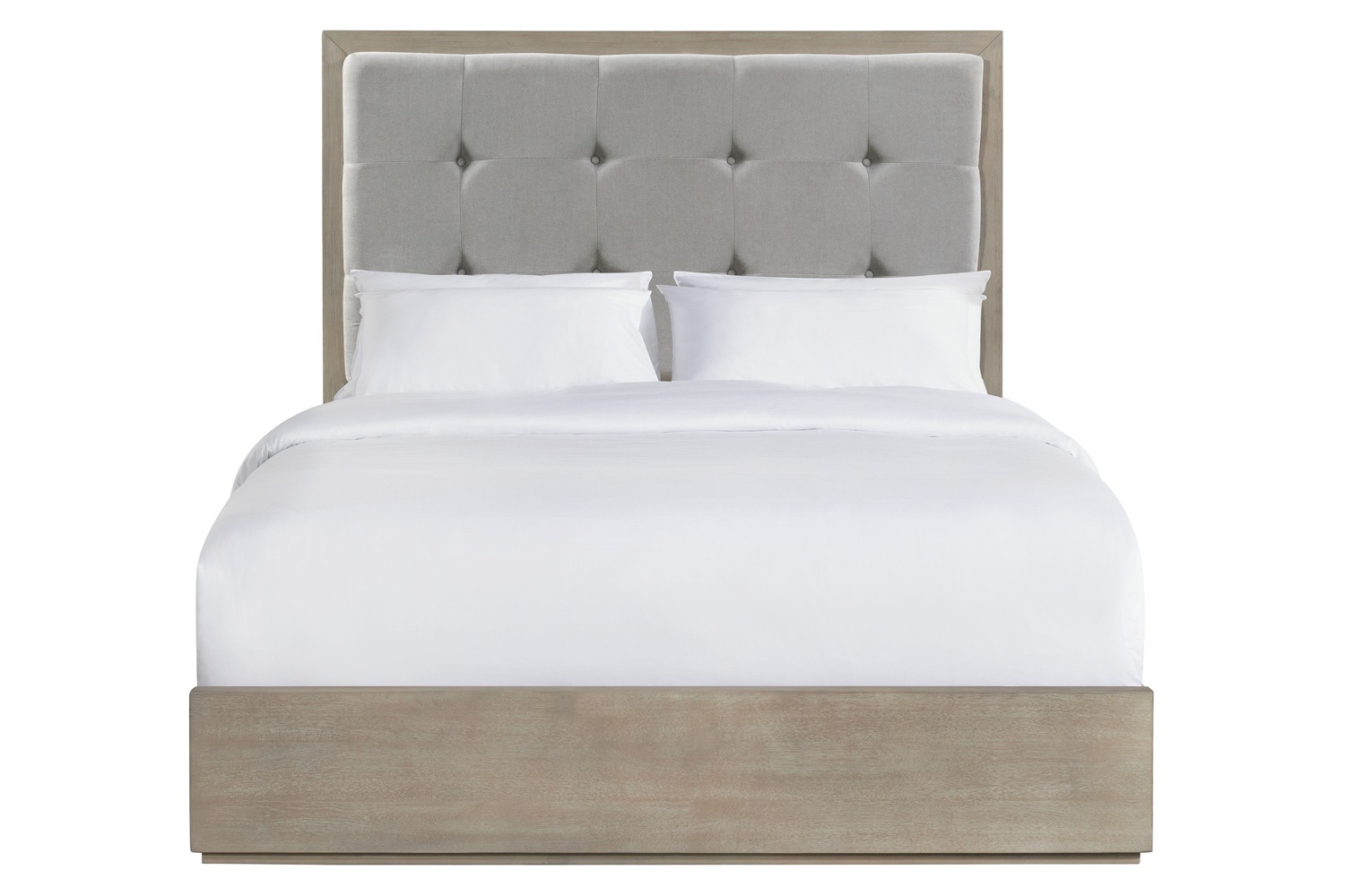 Arcadia Gray Upholstered Queen Bed