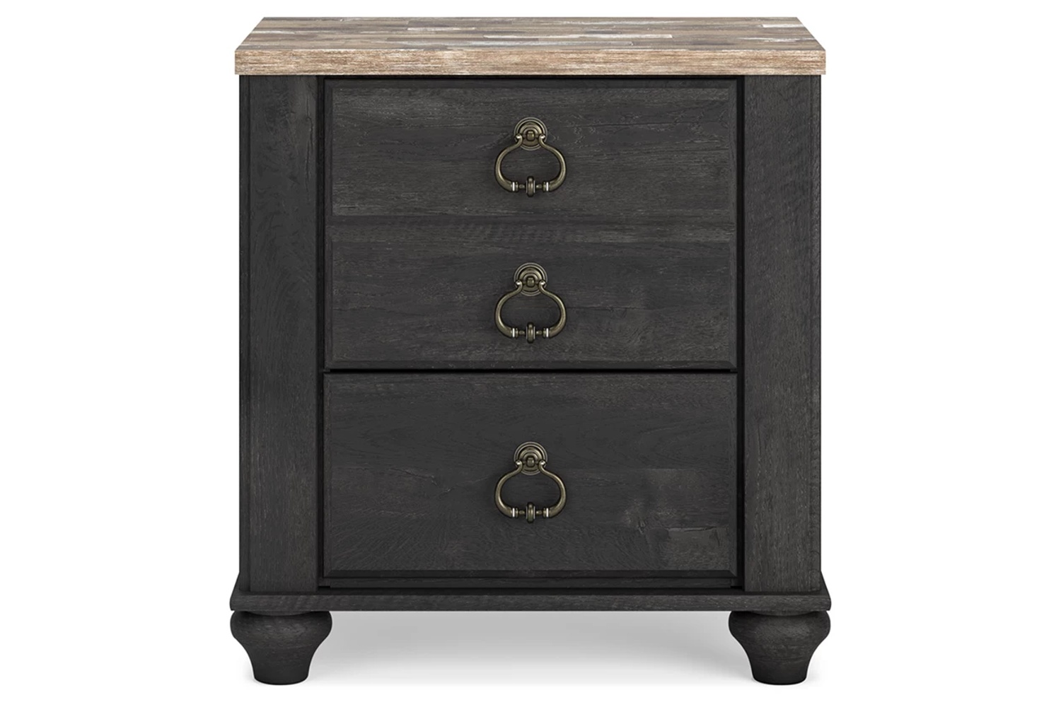 Nanforth Two-Tone 3-Drawer Nightstand