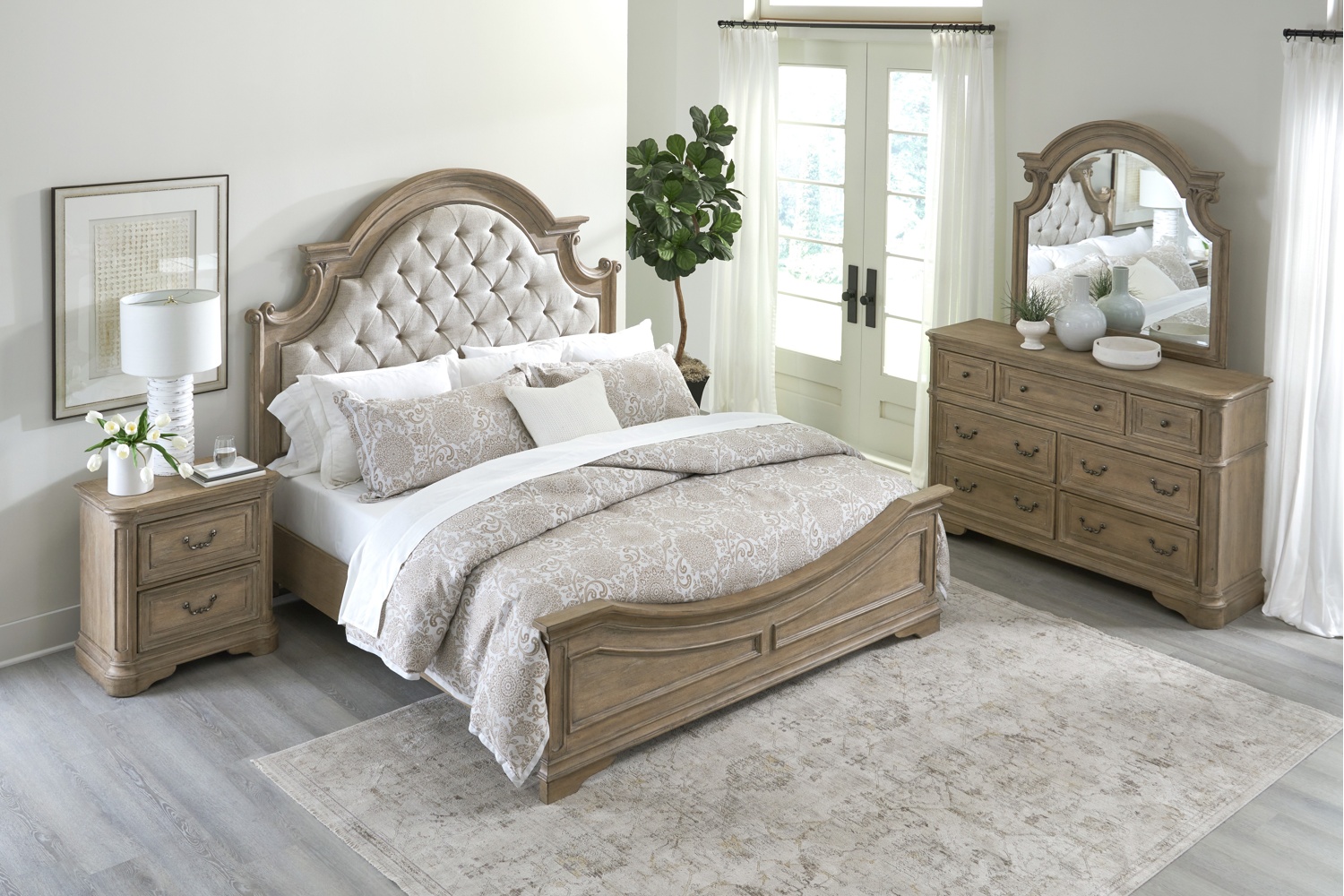 ☆Magnolia☆ Liberty Furniture Magnolia Manor Weathered Bisque King Panel