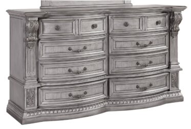 Platinum Estates Silver 6-Drawer Dresser