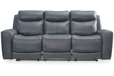 Mindanao Steel Power Reclining Leather Sofa
