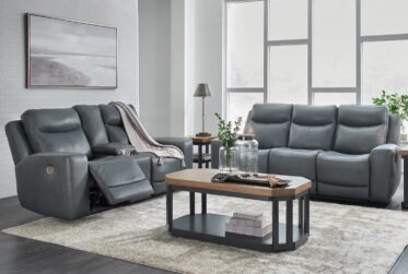 Mindanao Steel Power Reclining 2 Piece Sofa & Loveseat Set