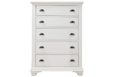 Brook White 5-Drawer Chest