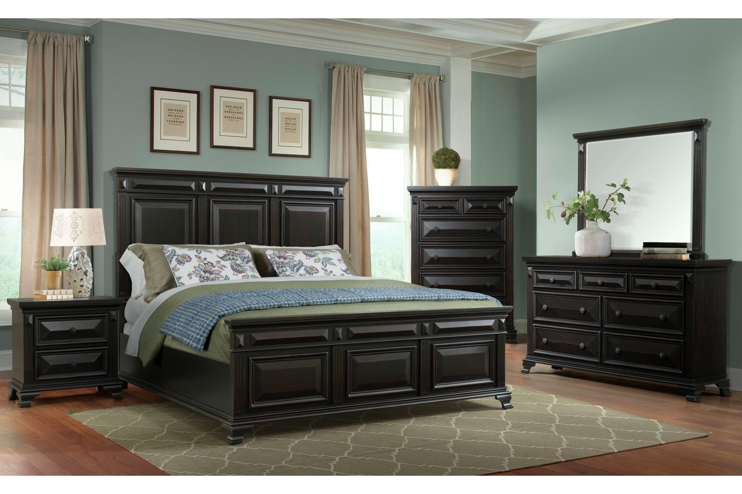 Calloway Black King 4 Piece Bedroom Set