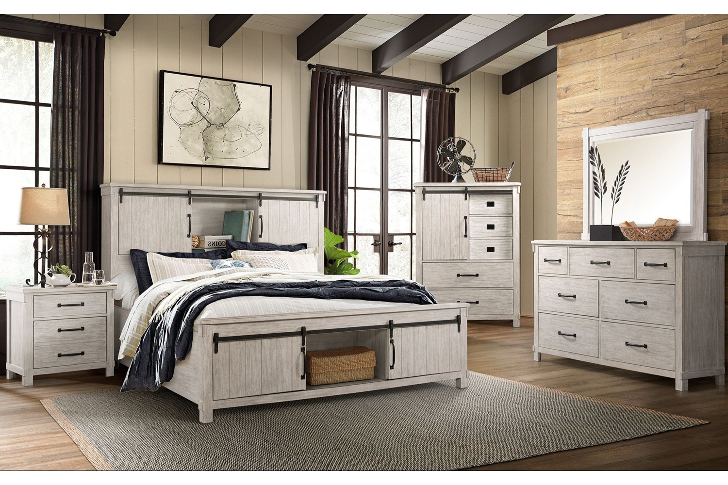 Scott Light King 4 Piece Bedroom Set