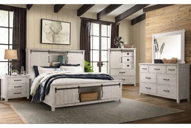 Scott Light Queen 4 Piece Bedroom Set
