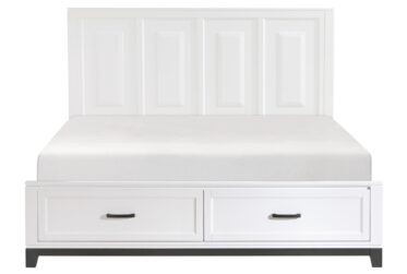 Garretson White King Storage Bed