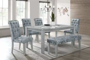 Vela 6 Piece Dining Set With Bench