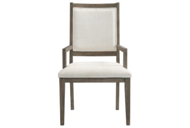 Versailles Gray Upholstered Square Arm Chair