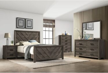 Eleanor Gray Queen 5 Piece Bedroom Set