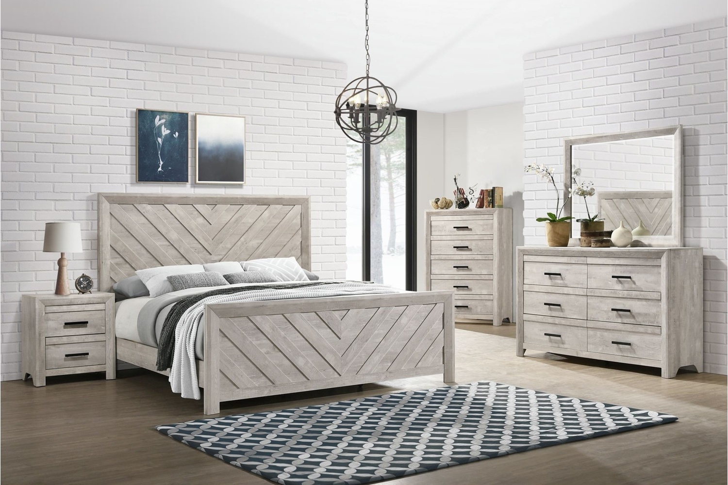 Eleanor White Queen 4 Piece Bedroom Set