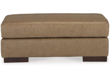 Lombardia Tumbleweed Leather Ottoman