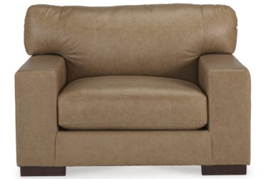 Lombardia Tumbleweed Leather Oversized Chair