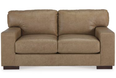 Lombardia Tumbleweed Leather Loveseat