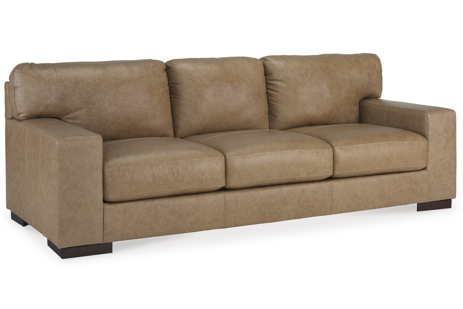 Lombardia Tumbleweed Leather 2 Piece Sofa & Loveseat Set - Georgia