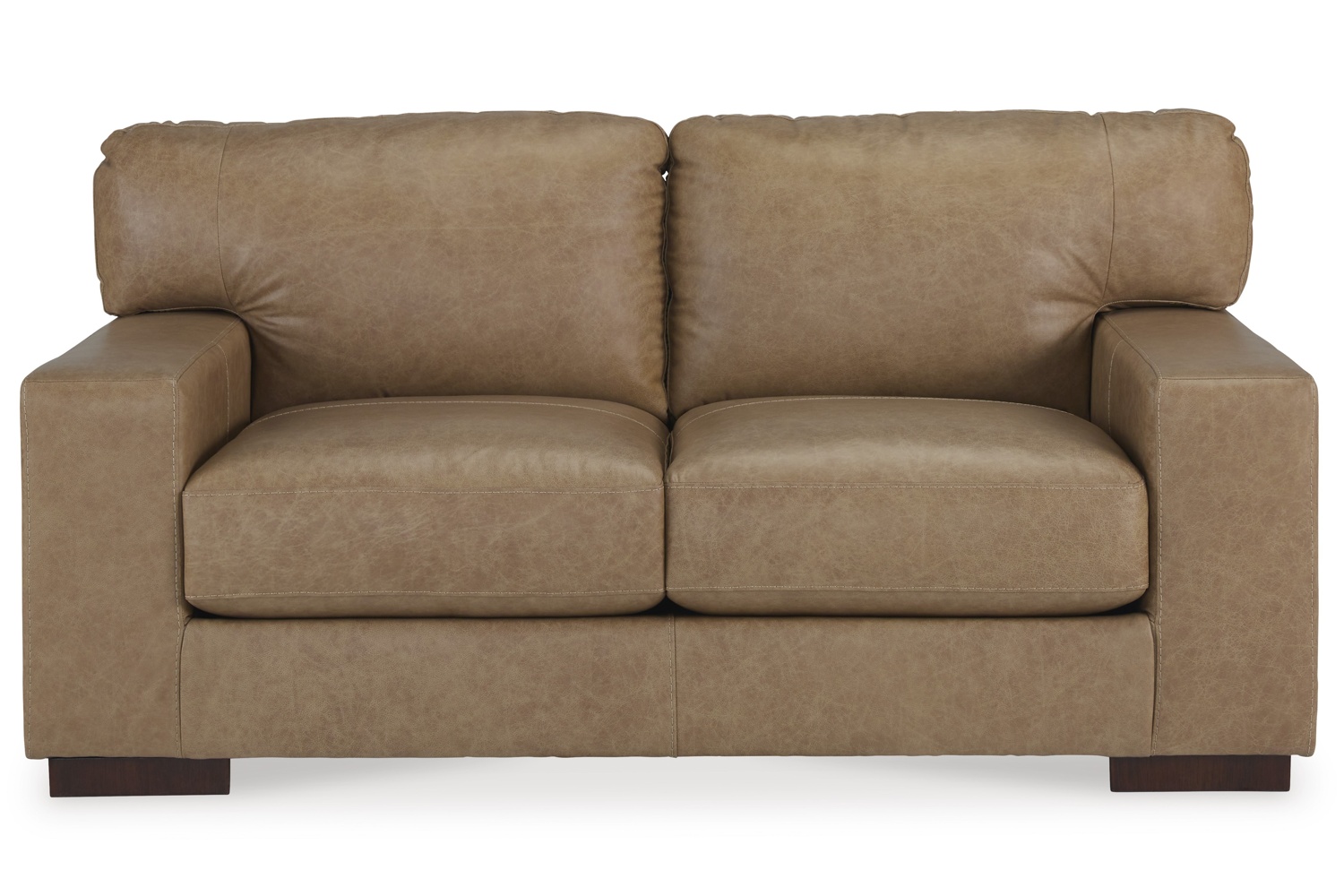 Lombardia Tumbleweed Leather 2 Piece Sofa & Loveseat Set - Georgia