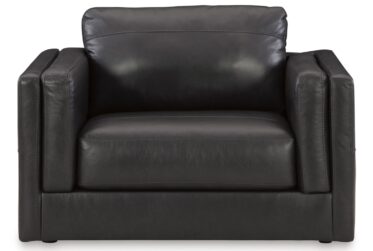 Amiata Onyx Leather Oversized Chair