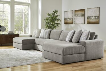 Avaliyah Ash 4-Piece Double Chaise Sectional
