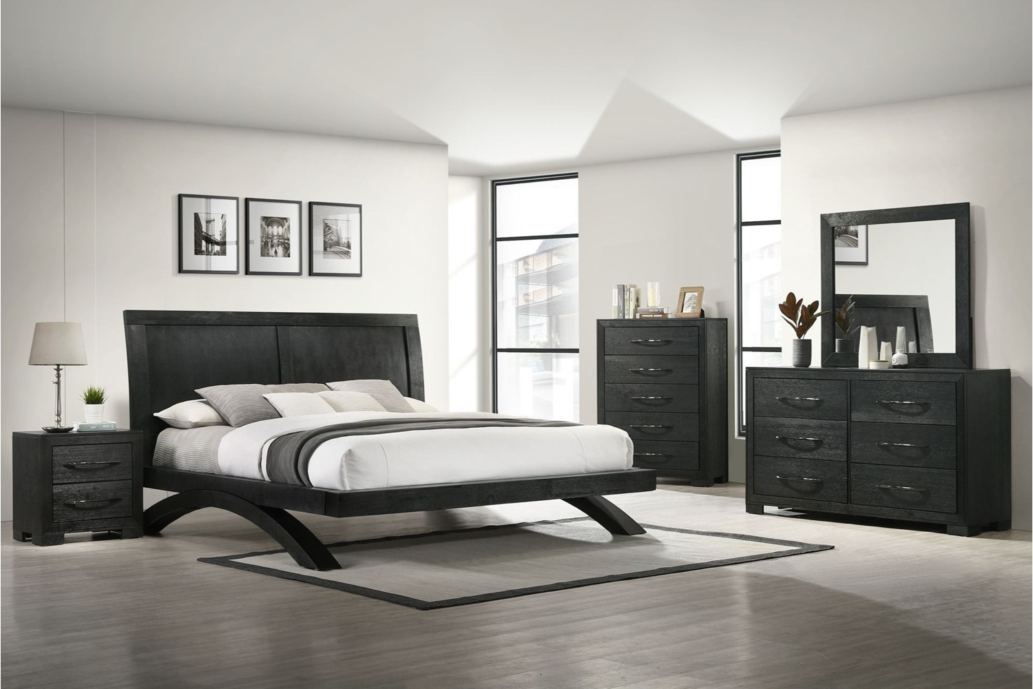 Allan Black King 4 Piece Bedroom Set