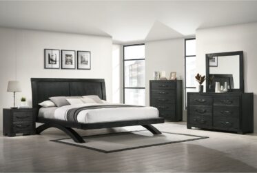Allan Black King 5 Piece Bedroom Set
