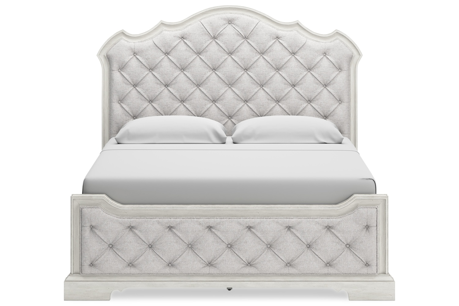 Arlendyne Antique White King Upholstered Bed