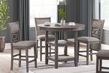 Wrenning Gray Counter Height 5 Piece Dining Set