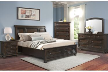 Kingston Walnut King Storage 5 Piece Bedroom Set