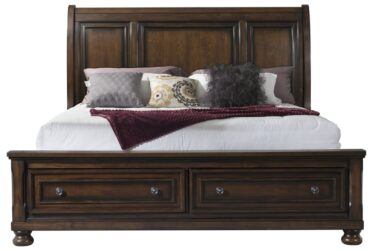 Kingston Walnut Queen Storage Bed