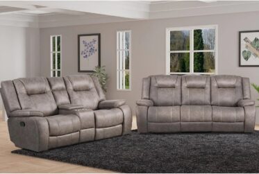 Blake Desert Taupe Reclining 2 Piece Sofa & Loveseat Set