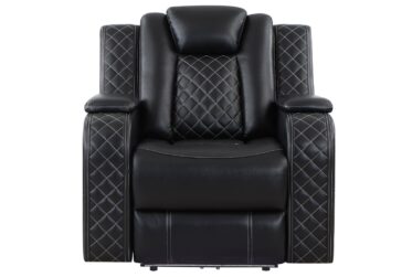 Radiant Black Power Recliner