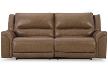 Trasimeno Caramel Leather Power Reclining Sofa