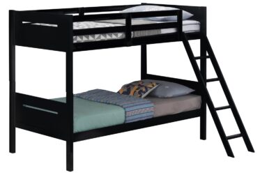 Littleton Black Twin Over Twin Bunk Bed