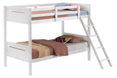 Littleton White Twin Over Twin Bunk Bed