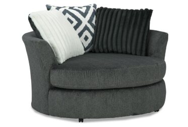 Tweed Gunmetal Swivel Chair