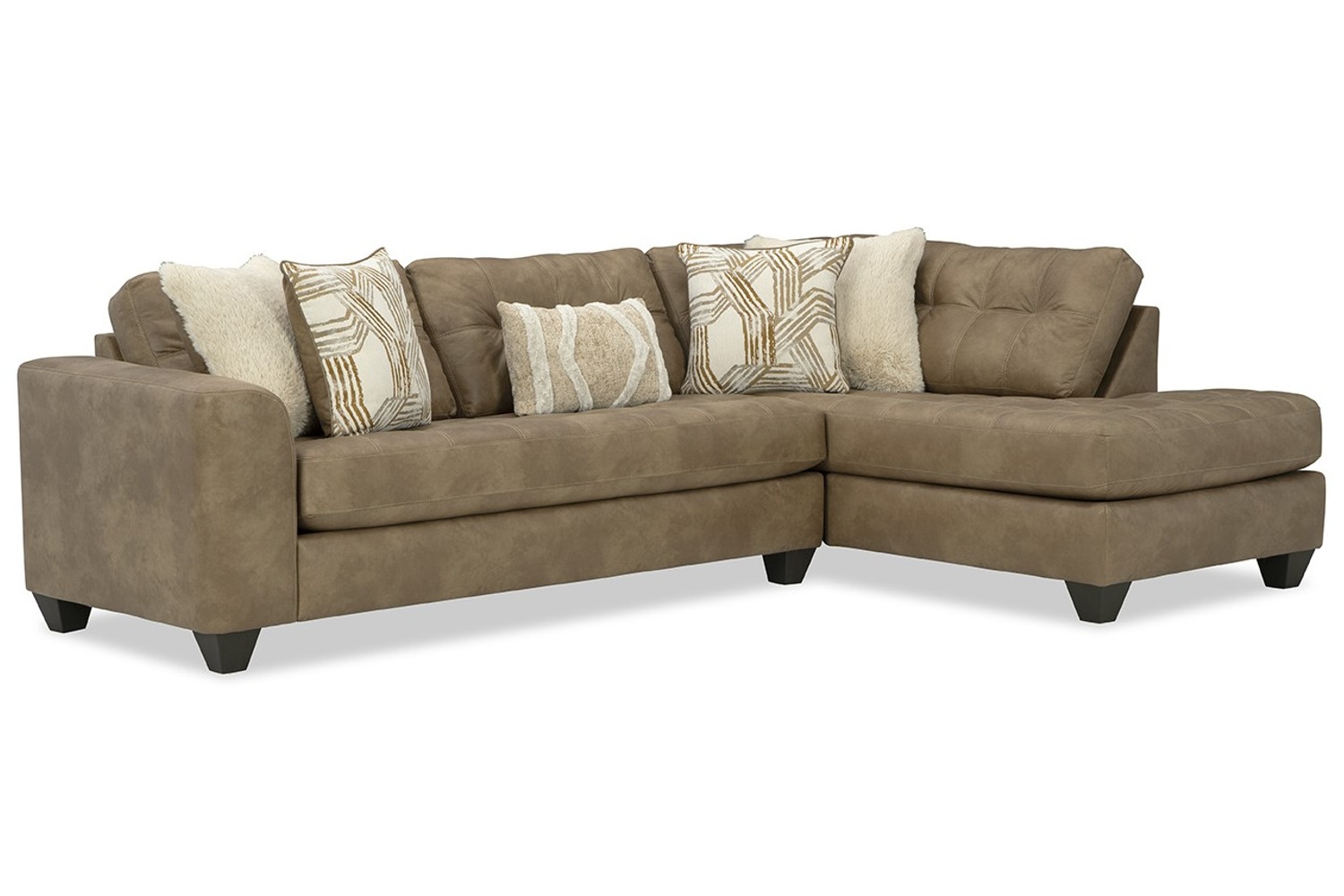 2127 Crow Camel 2-Piece Sectional With Chaise - Georgia Furniture Mart