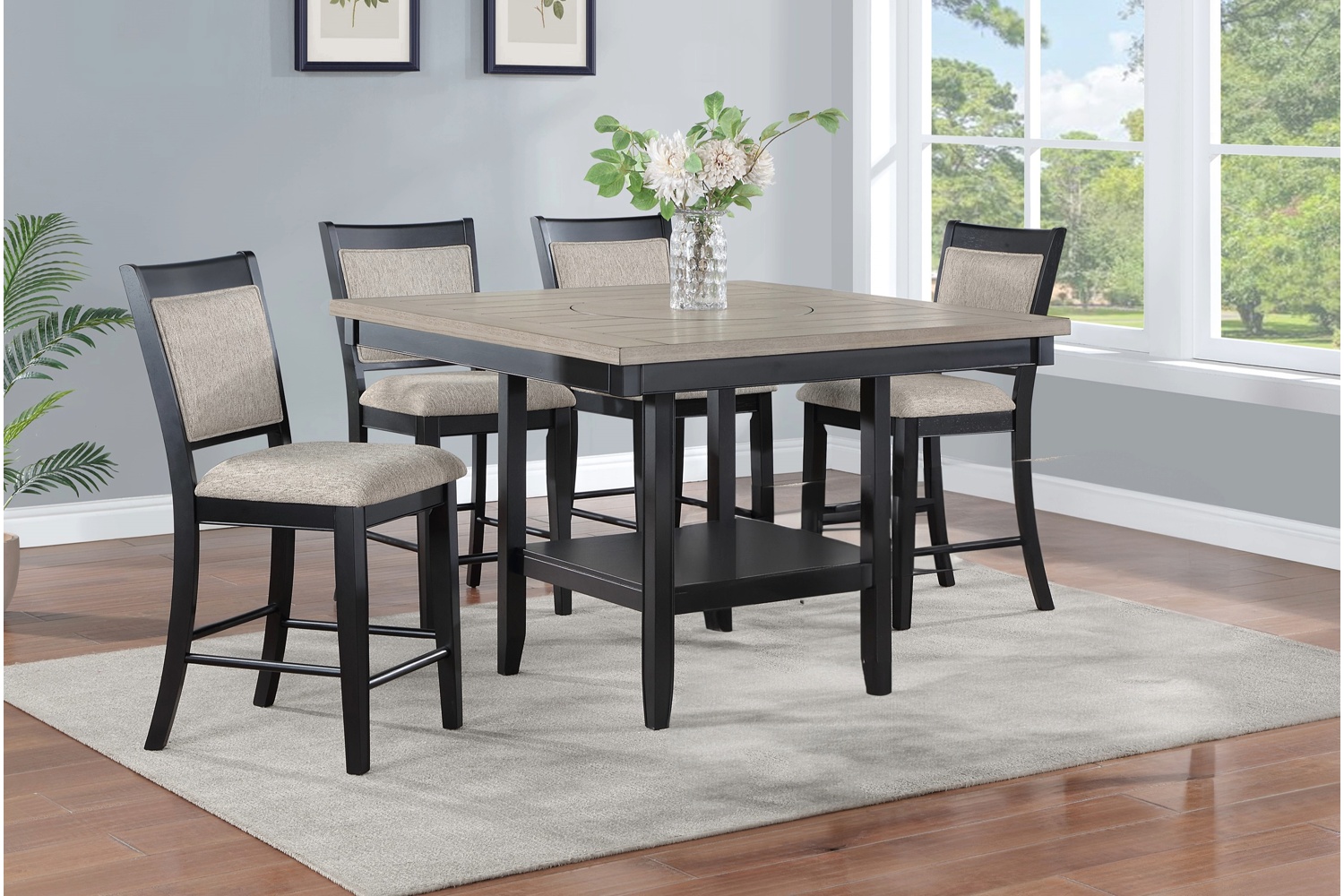 Fulton Light Gray Counter Height Piece Dining Set Georgia - Main Image