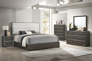 Sharpe Upholstered Queen 4 Piece Bedroom Set