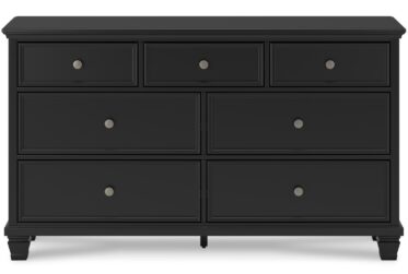Lanolee Black 7-Drawer Dresser