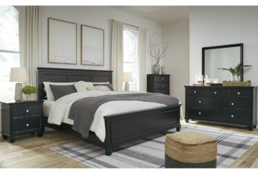Lanolee Black King 5 Piece Bedroom Set
