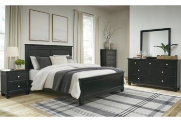 Lanolee Black Queen 4 Piece Bedroom Set