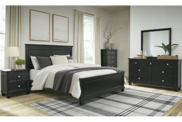 Lanolee Black Queen 5 Piece Bedroom Set