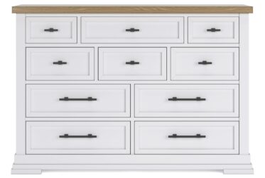 Ashbryn White 10-Drawer Dresser