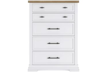 Ashbryn White 5-Drawer Chest