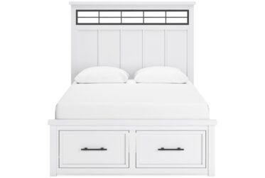 Ashbryn White Queen Storage Bed
