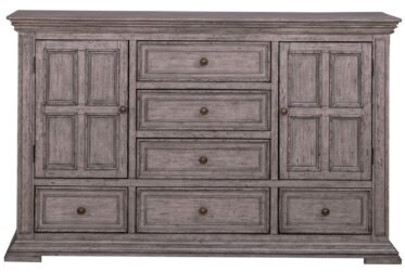 Big Valley Gray 2-Door/6-Drawer Dresser